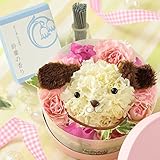 BunBunBee ペット・アレンジ＆線香セット「わんこと季節の想い出」ピンク