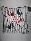 Boat House Sail Away With Me Decorative Pillow [並行輸入品]