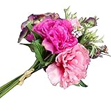 POTOJP 造花 手作り アジサイ造花 ブーケ 枯れないお花 本物みたい 工芸 高級 贈り 壁掛け 結婚式 誕生会 二次会 お祝い 花束プレゼント インテリア 华道 (ピンク)