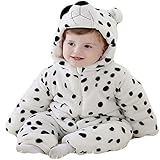 斑点柄 マシュマロボア＆オーガニックコットン くまさんジャンプスーツ ふわふわ柔らか 抱きしめたくなるあったか カバーオール 選べる足先 手洗い可 スウィートフェアリーズ コスチューム まだらベビー服