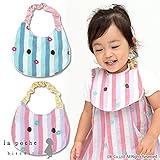 (ラポシェビスキュイ)La poche biscuit 初夏'15 子猫スタイ(よだれかけ) F ブルー