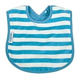 Silly Billyz - Organic Plain Bib - Stripes Blue by Silly Billyz