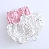 (ビメイゴー) Bmeigo パンツ ショーツ 女の子 子供 下着 インナー 3枚組 綿100% 優しい キッズ ストライプ柄 リボン ケーキ チェリー柄 肌着 通気 女児 幼児 保育園 小学生 快適