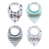 Baby Bandana Bib for Boys & GirlsのさまざまなLovelyデザイン4パックセット