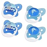 Dr. Brown's 4 Piece Prevent Butterfly Stage 1 Pacifier, Blue, 0-6 Month by Dr. Brown's