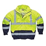 (ディッキーズ) Dickies メンズ 高視認性 夜光/蛍光/光反射 ツートーン 防水ハイビズパイロットジャケット 安全反射ジャケット 夜光・蛍光セーフティーコート 作業服上着 道路工事・建設・警備