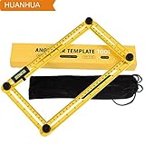 HUANHUA angle-izerテンプレートツールファインダールールABS Ultra Nookスケールルーラーwith Uniqueラインレベルマルチ角度測定ツールIncludes a Free