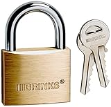 Brinks 671-50001 Home Security Commercial 50mm Brass Solid Body Lock BRINKS [並行輸入品]