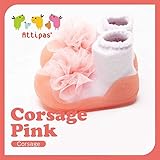 アティパス attipas ベビーシューズ コサージュ ピンク Sサイズ（10.8cm）