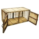 ラタン×ブリ　ワイドキャビネット