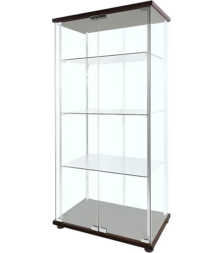Amazon.co.jp: 塩川光明堂 ガラスケース ホワイト 41x24.5x100cm