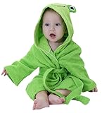 (ウミサト)ベビー バス ポンチョ バスローブ アニマル 風呂 あがり プール 海(カエル)