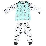 Prettyia ベビー コットン 通気性 ソフト 遊び着 普段着 シャツ トップス ロングパンツ 2点セット 4サイズ選べ - 80