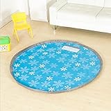 60 " Children 's Floor Play MatでポータブルショルダーバッグToddlers Kids Toy Storage Organizer Net (ブルー)