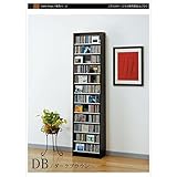 CDラック DVDラック 大量収納 最大CD540枚 薄型壁面型 (ダークブラウン)