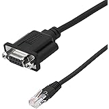 SinLoon RJ45〜RS232 DB9 9ピン シリアル ポート メス〜RJ45 オス Cat5 イーサネット LAN コンソールヶーブルデータ線(1.5M)
