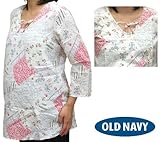 OLD NAVY(オールドネイビー)マタニティ 七分袖花柄デザインチュニック S [ウェア&シューズ] [ウェア&シューズ]