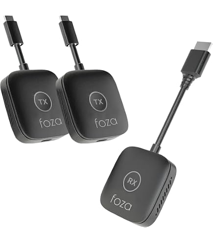【新品】fozashare ワイヤレス ミラーリング 画面共有 Wi-Fi不要 Amazon | foza share ワイヤレス 画面共有機器 受信機(HDMI)×1個、送信