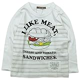 《春夏対応》 nico hrat(ニコフラート) 製品洗い加工済み 42/2天竺サンドウィッチ長袖Tシャツ 130cm/GY NO.B-270204