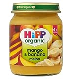 HiPP Organic Mango & Banana Melba 4+ Months 125g (Pack of 2) - ヒップ有機マンゴー＆バナナメルバ4+ヶ月125グラム (Hipp) (x2