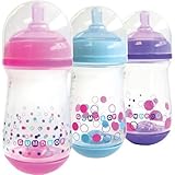 The First Years Gumdrop Wide Neck 3 Piece Bottle Assortment, 8 Ounce by The First Years
