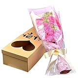 プレゼント花束 moonwind フラワーギフト 手作り花束 石鹸花 プレゼント 母の日 誕生日 結婚祝い 結婚記念日 大切な人への感謝 光触媒 疲労解消 四色選べ カーネーション33本 メッセージカ
