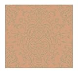 York Wallcoverings CG5647SMP Willow Woods Linear Damask 8 x 10 Wallpaper Memo Sample, Copper Metalli