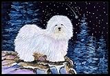 High Quality Starry Night Coton De Tulear Indoor Outdoor Doormat, 18 x 27, Multicolor
