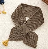 CANIS キッズ こども ニット あったか 秋 冬 シンプル マフラー (グレー)