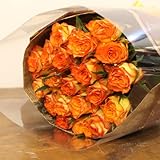 〔エルフルール〕バラの花束 30本 カラー:オレンジ　フラワーギフト 生花 誕生日 還暦 退職 結婚 プレゼント 贈り物 母 父 男性 女性 父の日