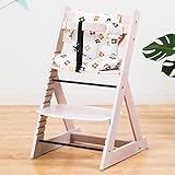 【人気ベビーチェア 笑顔のマジカルチェアー＋専用クッション (お得2点セット)】 木製椅子 安心強度の三角形ベース 高さ調節可能 ふかふかクッションセット (チェア：ホワイトウォッシュ色 クッション：