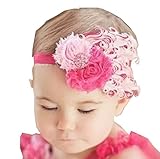 赤ちゃん 新生児 ベビー小物 お姫様 羽 髪飾り ヘアアクセサリ ヘアーバンド カチューシャ ヘッドバンド 出産祝い 誕生日 プレゼント ギフト 洋風（ピンク）