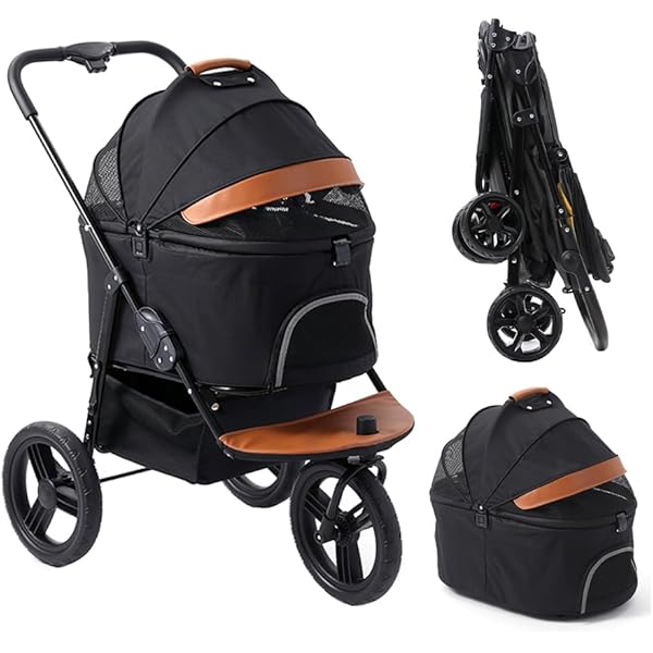 Amazon.co.jp: ペットカート 分離型 折りたたみ 前輪360°後輪ブレーキ  