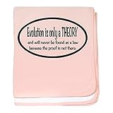 CafePress – Evolution Isのみ理論のOval – スーパーソフトベビー毛布、新生児おくるみ ピンク 05612021416832E