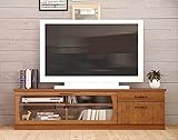 日本製 アンティーク風 幅160cm ロータイプ テレビボード ブラウン 完成品