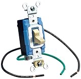 Leviton 1241-I 15 Amp 120/277 Volt Toggle Pigtail Single-Pole AC Quiet Switch Heavy Duty Grade Groun