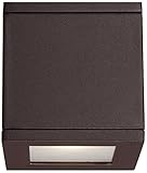 WAC Lighting WS-W2505-BZ Rubix LED Outdoor Up and Down Wall Light Fixture, One Size, White/Bronze [並