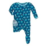 KicKee Pants Baby Boys ' Essentials Print Footie カラー: ブルー