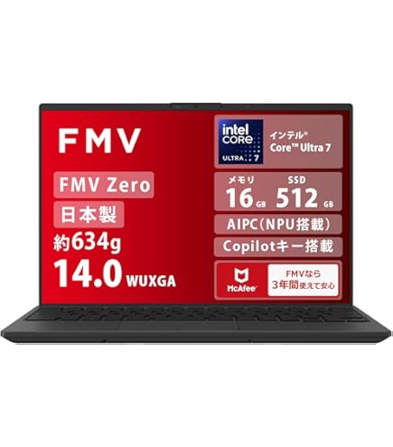Amazon.co.jp: FMV ノートパソコン 日本製 3年保証 fmvzero Note U WU5