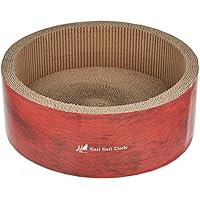 ミュー (mju:) 爪とぎ ガリガリサークル スクラッチャー インテリア ブラウン レギュラー