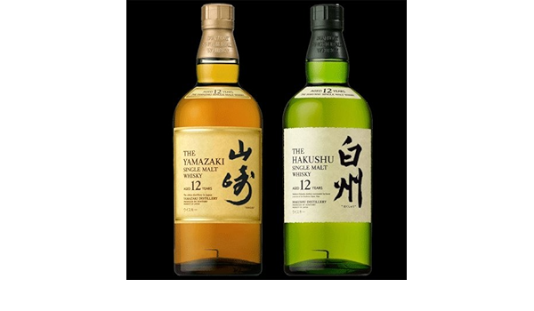 Amazon Co Jp サントリー シングルモルト 山崎１２年 白州１２年 各700ml 飲み比べ2本セット カートン入り 食品 飲料 お酒
