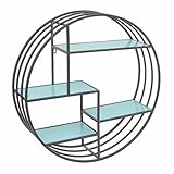 Benzaraメタル壁ラックwith木製シェルフ