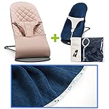 【今治タオ【今治タオルブランケットセットFLW】babybjorn（ベビービョルン）バウンサー Bliss オールドローズ（バウンサーカバーフラワーブルー）ルブランケットセットBL】babybjorn