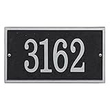 Personalized Castメタル長方形家番号カスタムアドレスPlaque Sign – の色の選択 ブラック 1
