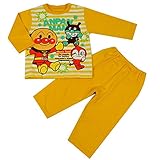 アンパンマン 3キャラ 裏起毛 長袖パジャマ イエロー◇95cm