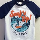 GYMBORee(ジンボリー) サンスクリーンスイムウエア上下セット スイマーラッシュガード＆スイムトランクスセット 水着 4 男の子用 ブルー (4) [並行輸入品]