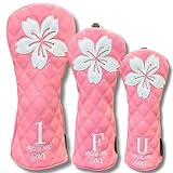 ゴルフ ヘッドカバー おしゃれ で かっこいい キルティングヘッドカバー カラバリ豊富な5色展開 高級キルティング素材と洗練されたデザインで大人スタイル (hibiscus・ブロッサムピンク, FW用)