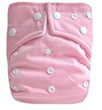 Kawaii Baby Ultra Soft One Size Pocket Cloth Diaper with 2 Inserts Pink by Kawaii Baby