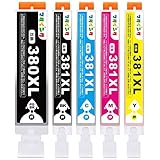 【マタインク】キヤノン(Canon)対応 381 380 互換 インクカートリッジ BCI-381XL BCI-380XL 5色セット 互換