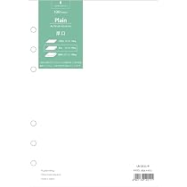Amazon.co.jp: A5サイズ6穴リフィル 中厚口用紙 100シート ホワイト